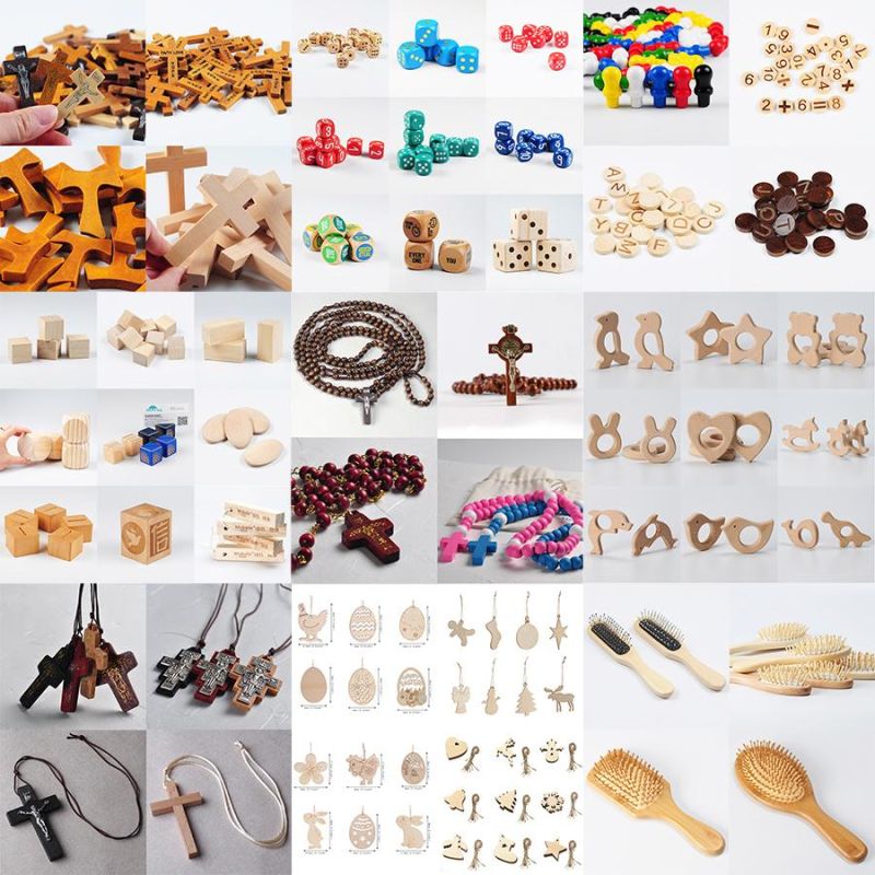 Assorted 50PCS Small Wooden Christmas Ornament