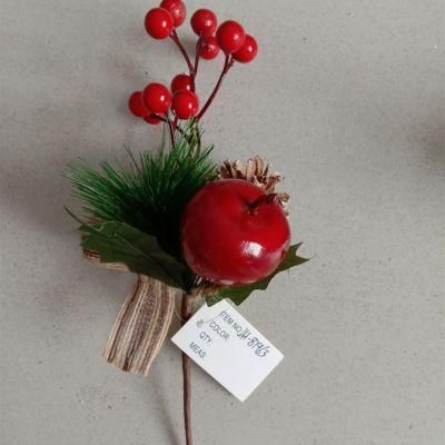 High Quality Artificial Christmas Berry Fruits Branch Red Berries Picks for Xmas Decoration