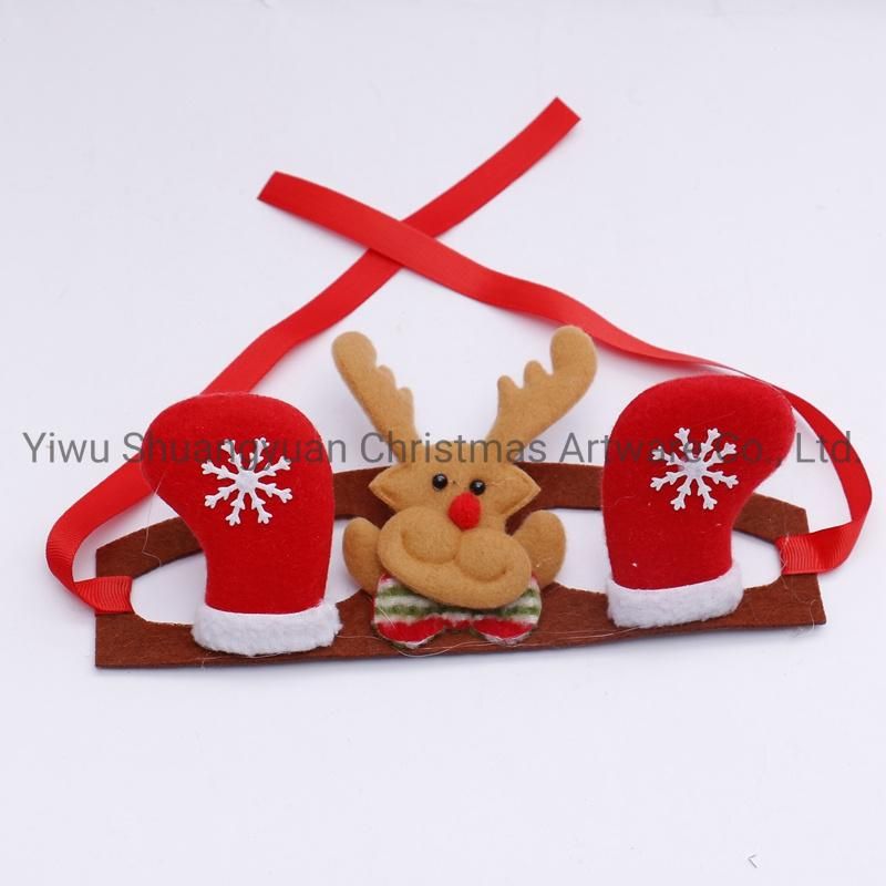 Christmas Pet Supplies Bowknot for Holiday Wedding Party Decoration Supplies Hook Ornament Craft Gifts