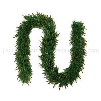 9 FT Green PVC Christmas Garland for Home Decoration