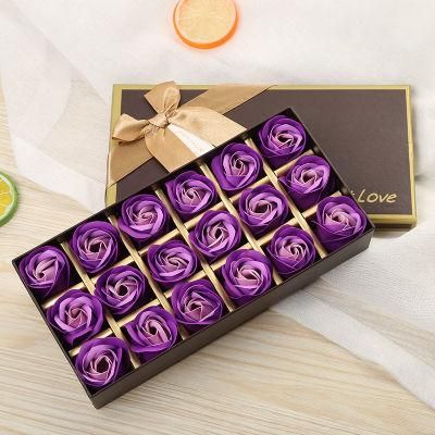 Christmas Valentine&prime;s Day Wedding Artificial Soap Flowers Gift Set Valentine&prime;s Day Creative Gift Flower Set 18 PCS Soap Rose Flow