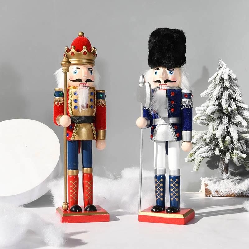 Creations Red and Blue King 12 Inch Traditional Wooden Nutcracker