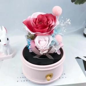 8 Tone Preserved Rose Flowers Music Box Wedding Gifts