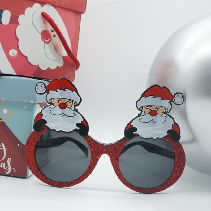 Santa Claus Party Wacky Glasses Christmas Gift Props Holiday Gift Party Supply Glasses