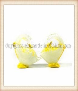 Animal Yellow Duck Glass Craft for Display