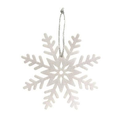 Custom Personalized Handmade Large Fabric Christmas Snowflake Ornament