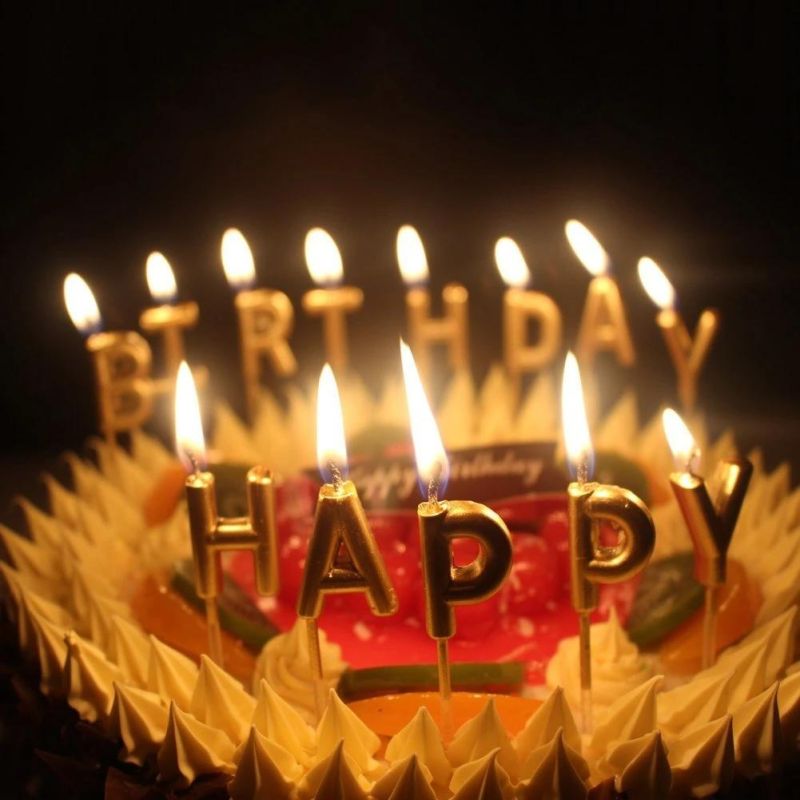 Hot Selling Amazon Happy Birthday Party Gift Letter Candle