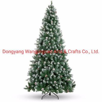 Dec. Metu Snow Christmas Tree PVC Flocked Christmas Tree with Pine Cone