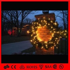 LED Outdoor Hanging Holiday Fancy Garland Wreath Light