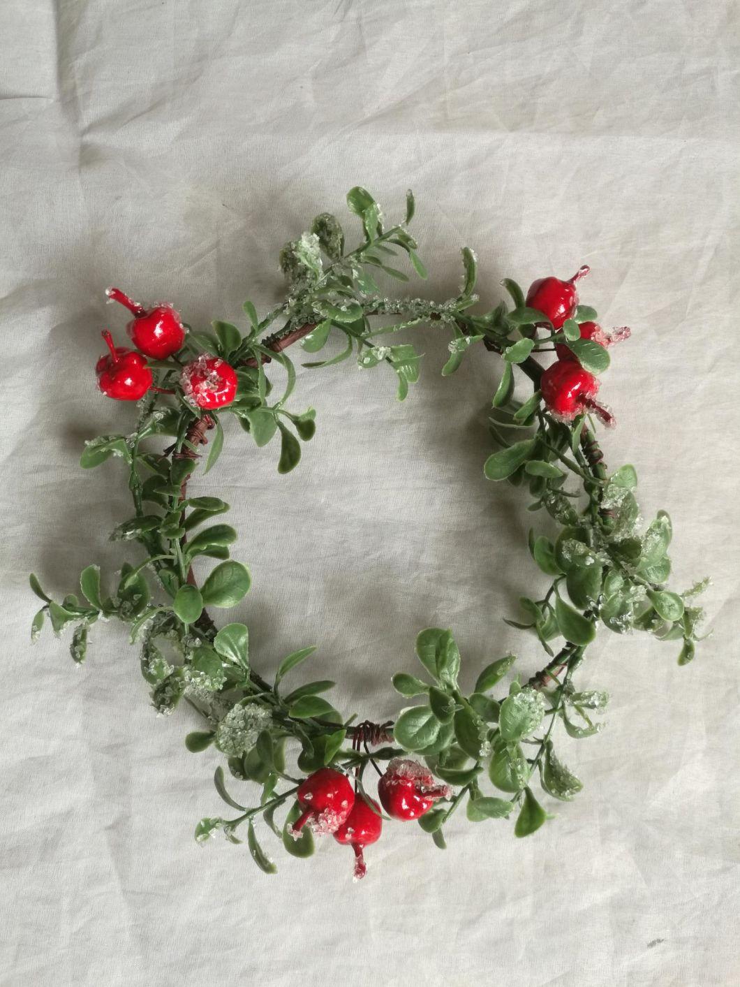 Plastic Artificial Christmas Wreath Home Decoration