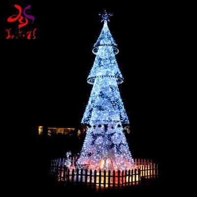 Outdoor LED Light Big Large Metal Frame PVC Christmas Tree