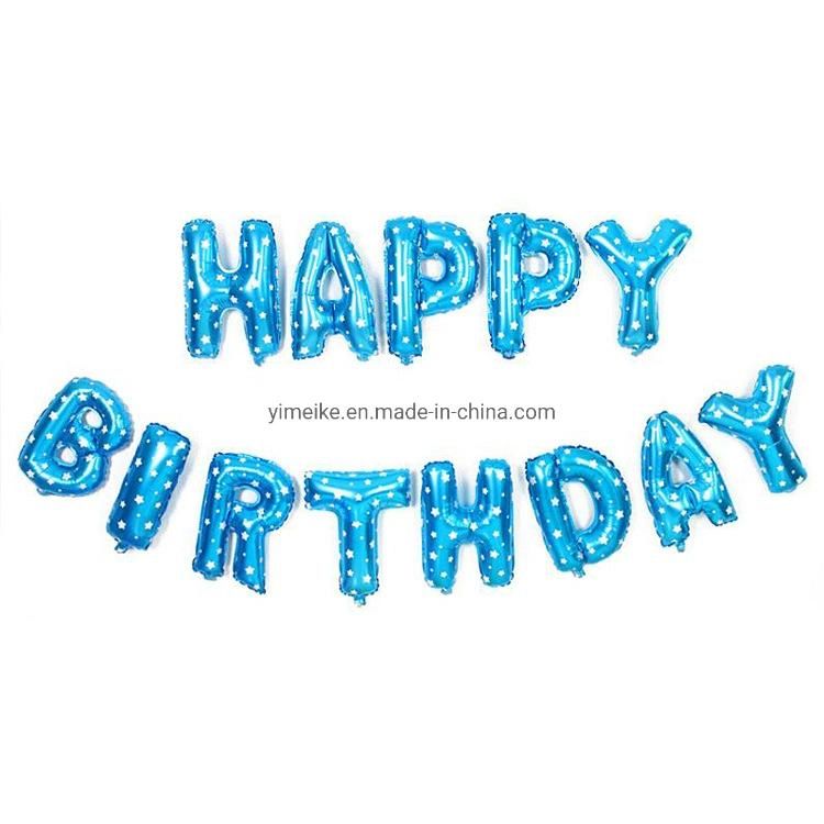 Happy Birthday Party Decorated Balloon Aluminum Foil Balloon