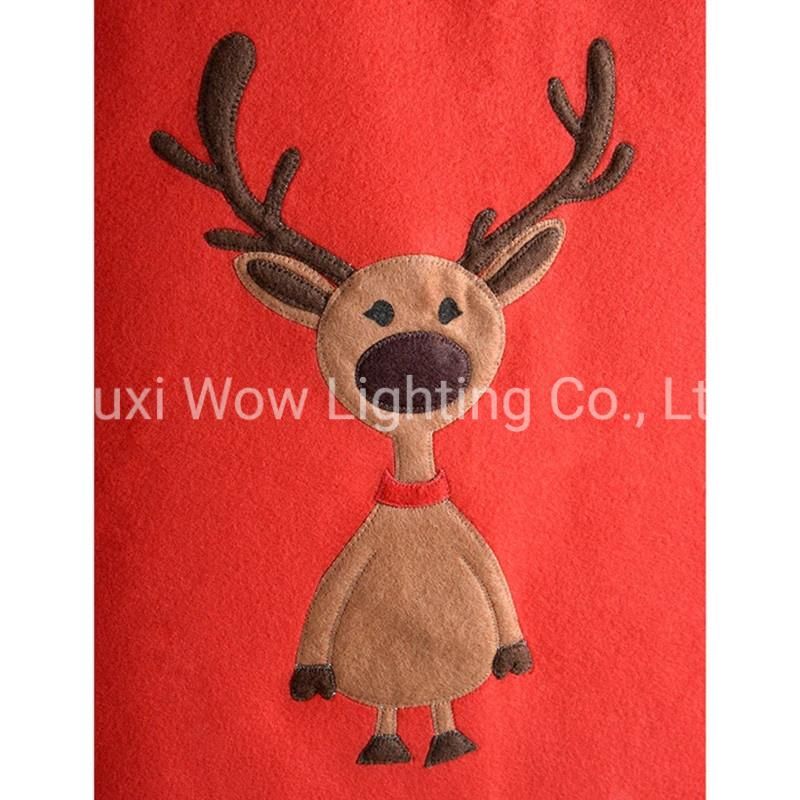 Reindeer Christmas Tree Skirt Decoration, 120 Cm -Red
