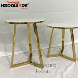 Customized Size Event Used Gold Stainless Steel Wedding Cake Table