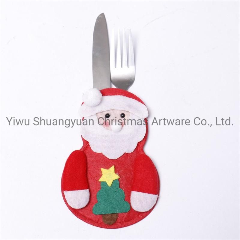 Christmas Knife and Fork Cover for Holiday Wedding Party Decoration Supplies Hook Ornament Craft Gifts