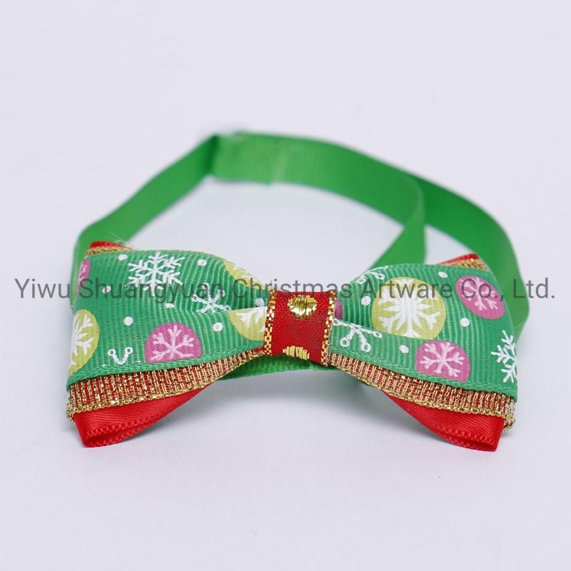 Christmas Pet Supplies Bowknot for Holiday Wedding Party Decoration Supplies Hook Ornament Craft Gifts