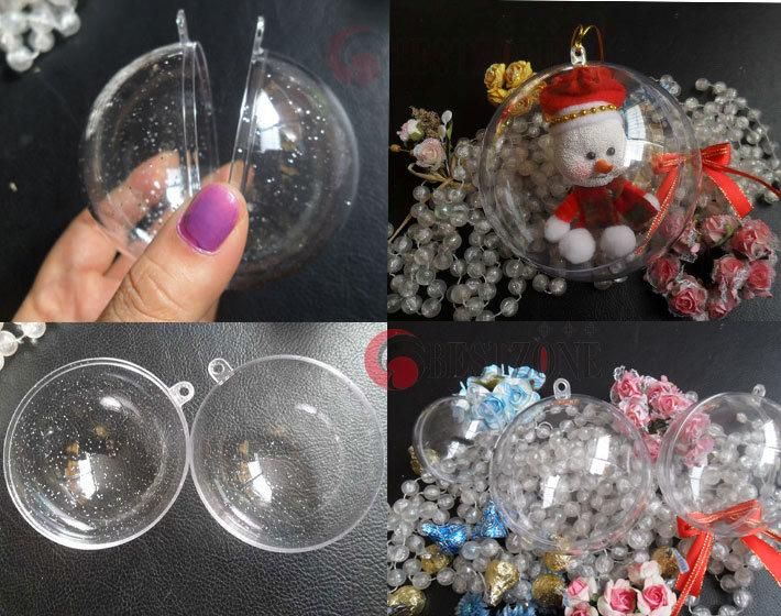 7cm Decorate Clear Plastic Ball Ornaments