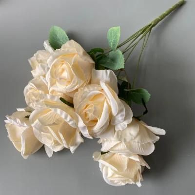 High Quality New Trend Design Decorative Wedding Bouquet Wholesale Artificial Flower Artificial Rose Flower