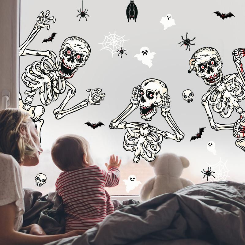 Dropshipping Halloween Party Static Stickers Glass Window Decoration Stickers