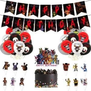 Amazon Five Night at Freddy&prime;s Halloween Birthday Party Banner Decoration Set