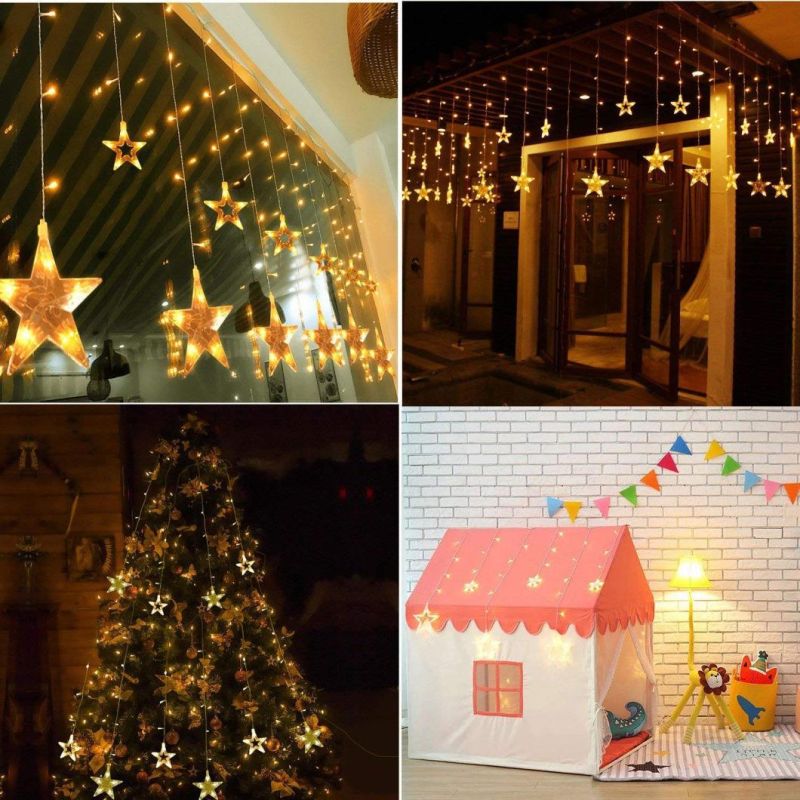 Star Curtain Lights Batteries Operated Window Curtain Lights