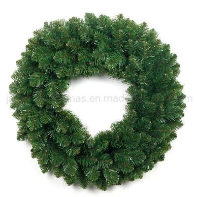 Artificial Pointed PVC Christmas Wreath for Christmas Ornament