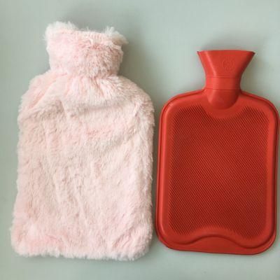 Super Soft Pink Plush Rabbit Fur Cover for Hot Water Bag