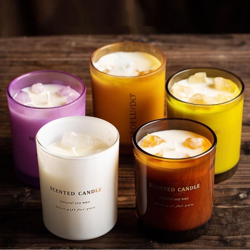 Frost Colored Glass Candle Holder Wholesaler Customized Glass Candle Jar