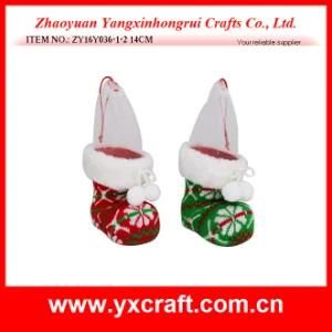 Christmas Decoration (ZY16Y036-1-2 14CM) Knitted Christmas Flower Christmas Party