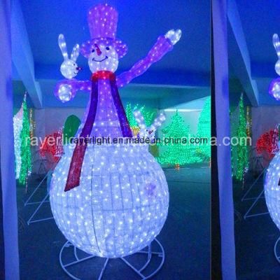 Park Outdoor Festival Decorative LED Lighting Motif Decoration LED Snowman