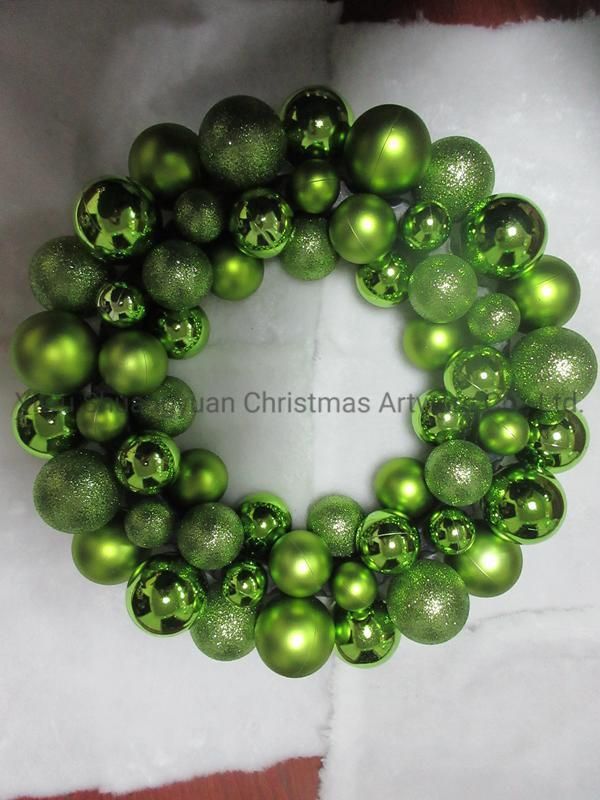 New Design Christmas Ball Wreath for Holiday Wedding Party Decoration Supplies Hook Ornament Craft Gifts
