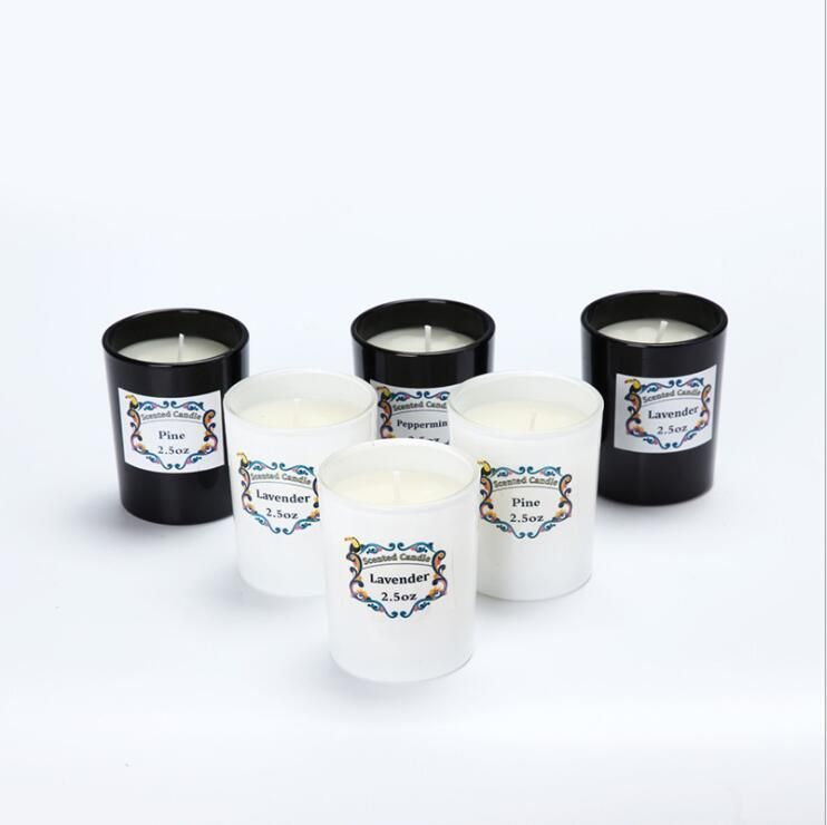 Ome Candle Matt Black Glass Aromatherapy Soy Wax Candle