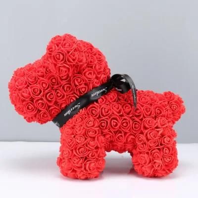 40cm Rose Dog Wedding Valentine Gift Lovely Rose Dog for Girlfriend