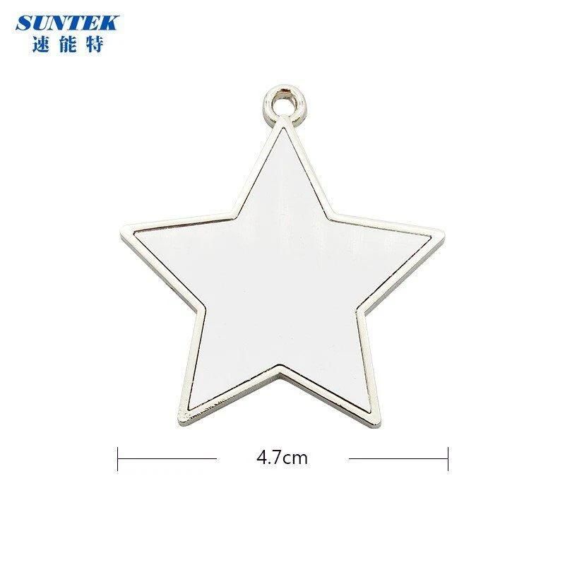 Sublimation Single-Side Metal Star Christmas Ornament