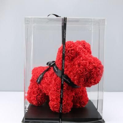 Christmas High Quality Foam Rose Bears Dog Dropshipping Rose Dogs