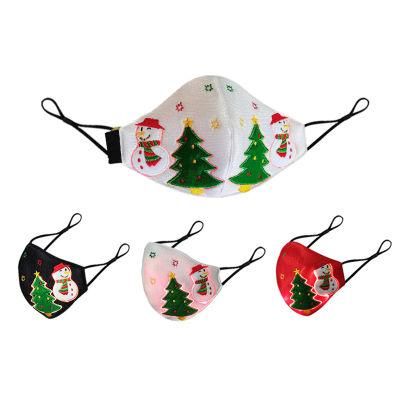 Glowing Christmas Decoration Washable Fashion LED Light Face Mask with Pm2.5 Filters