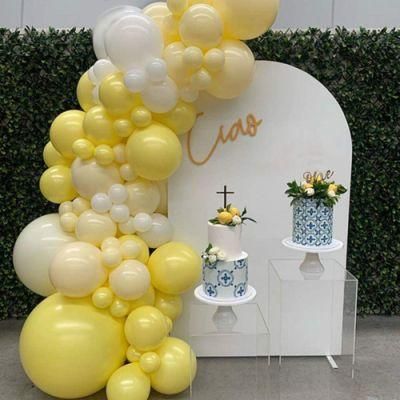 Latex Balloon Arch Custom Yellow White Maca Matte Fiesta Balloon Garland Arch Kit Decoration Kit