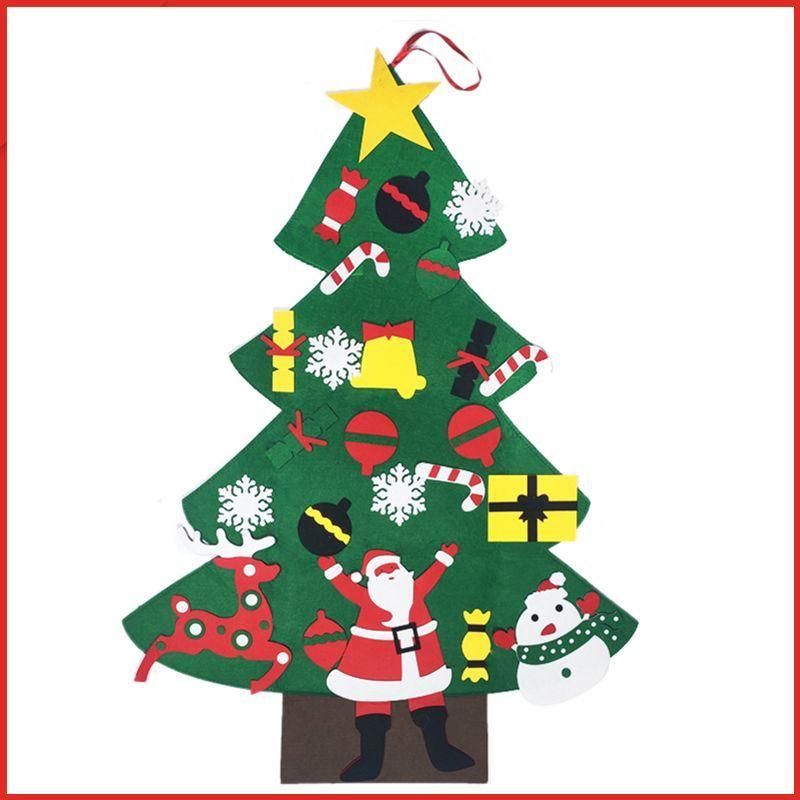 DIY Christmas Tree with 26 Detachable Ornaments Xmas Gifts for Kids Door Wall Hanging Decoration