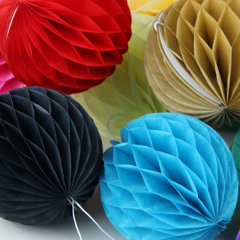 Paper Towel Honeycomb DIY Handmade Art Paper Honeycomb Ball Party Design Wall Decoration Flower Ball Hanging Pompon Party Wedding Birthday Nursery Home Decorati