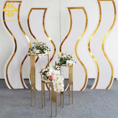 S Shape PVC Stand Wedding Decoration Luxury Event Wedding Backdrop Flower Stand Wall