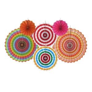 Umiss Paper Summer Party Halloween Christmas Decoration Paper Fan Pinwheels