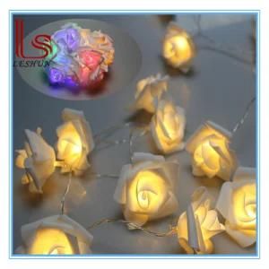 Wholesale Christmas Valentine&prime;s Day Gifts Decorations Romantic 20 Roses LED Light String