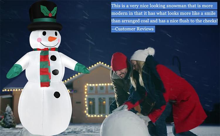 Customized Christmas Decorative Snowman Christmas Inflatable Snowman Christmas Santa