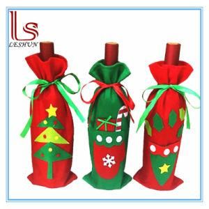 Christmas Tree Red Wine Bottle Cover Bags and Gift Bags / Candy Bags for Christmas Decoration