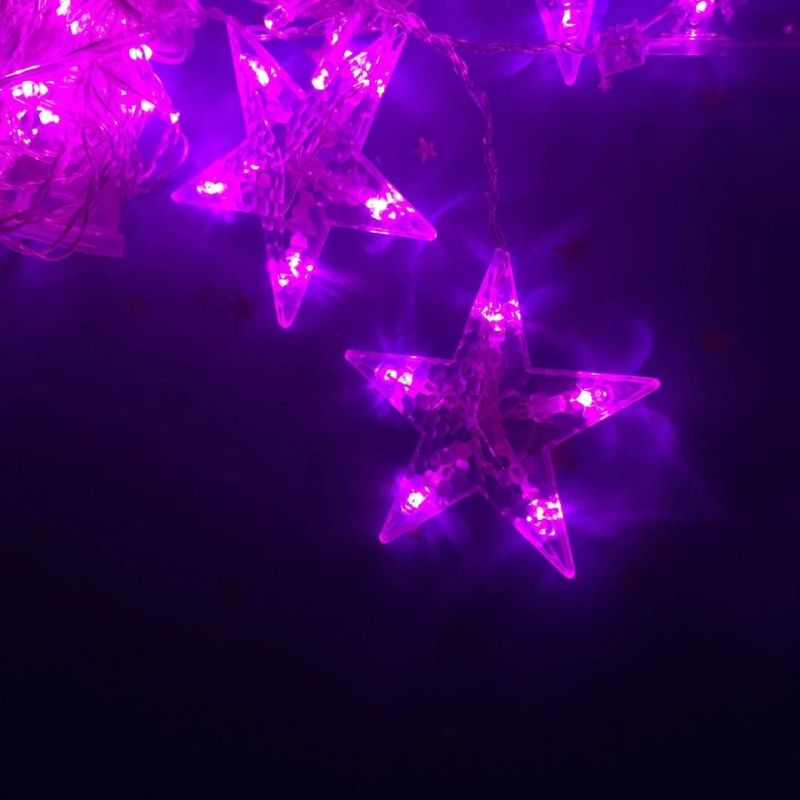 LED Flashing Star String Fairy Lights Wedding Curtain String Lights