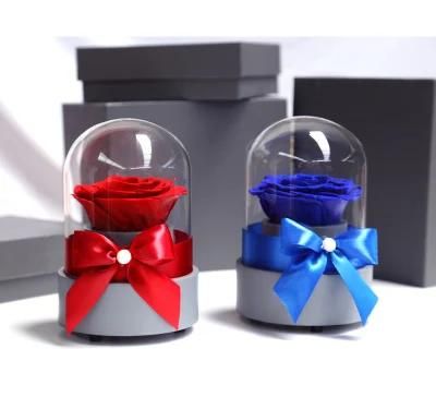 Factory Supplier Preserved Roses Music Box Christmas Flower Gift