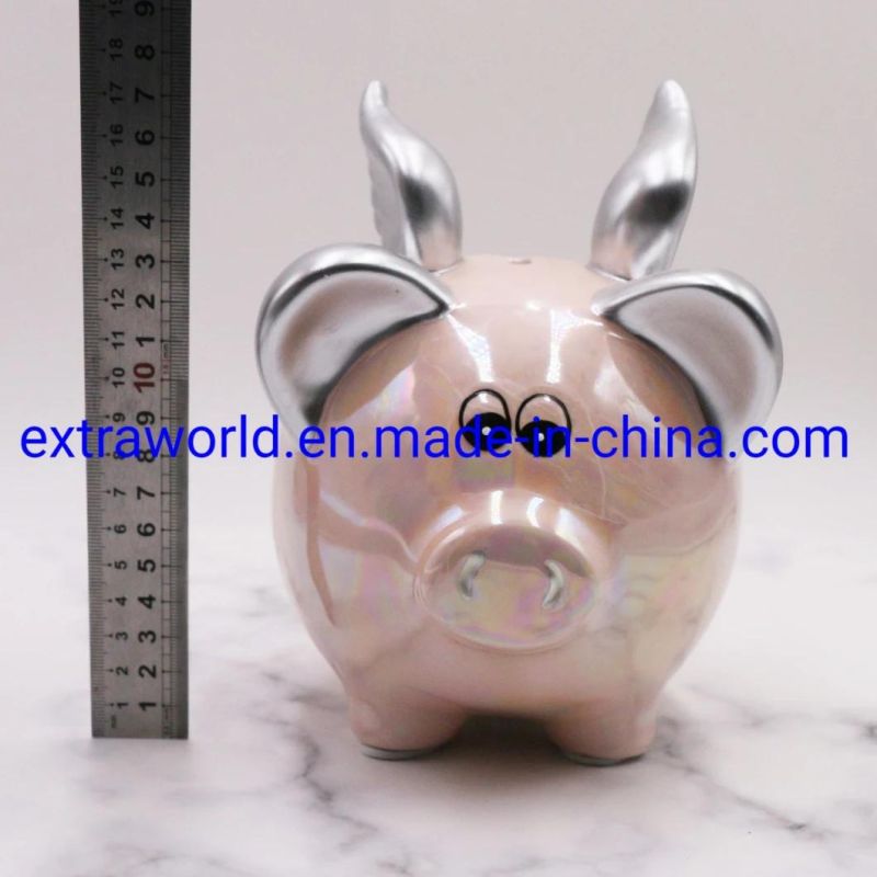 Custom Ceramic Piggy Bank Money Saving Box for Promotion Gift