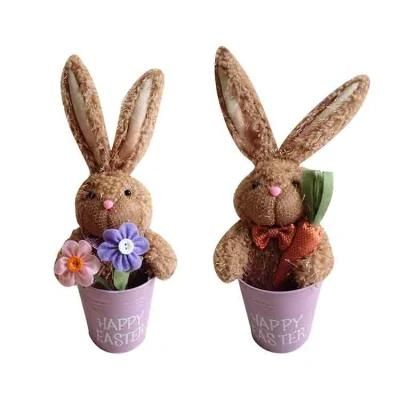 2021 New Soft Rabbit Doll Stuffed Plush Easter Bunny Toy for Kids