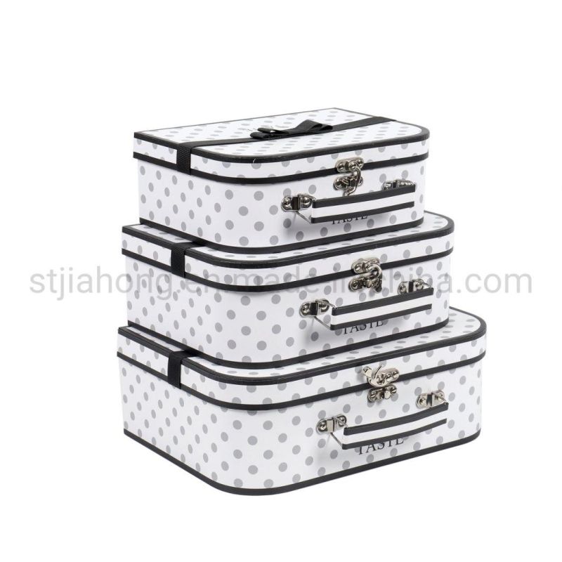 Paper Cardboard Suitcase Valentine/Birthday/Christmas Carrying Suitcase Box for Children