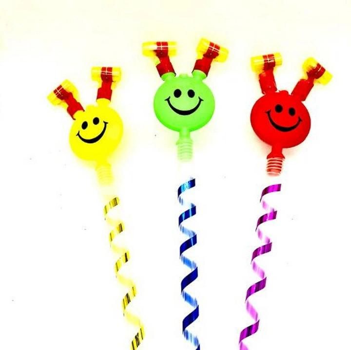 Children′s Toy Long Pole Smiley Face Party Whistle